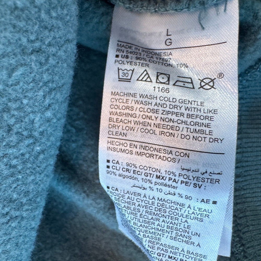 Old Navy Womens Teal Blue‎ Quarter Zip Pullover Sweatshirt Size Large - Picture 6 of 7